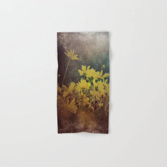 Abstract Yellow Daisies Hand & Bath Towel
