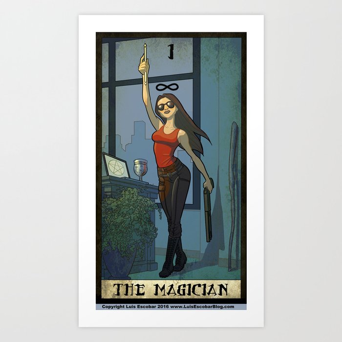 The Magician Tarot Card Woman Art Print