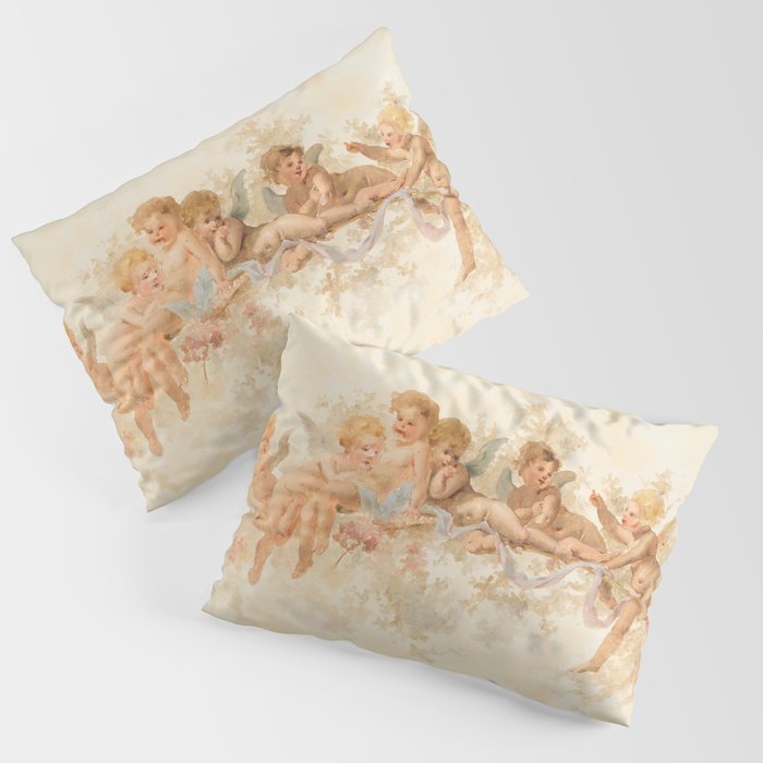 Cherubs Painting Gabriel von Max Pillow Sham