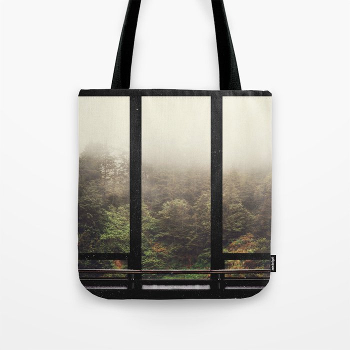 Window to the Forest and Fog-PNW Tote Bag