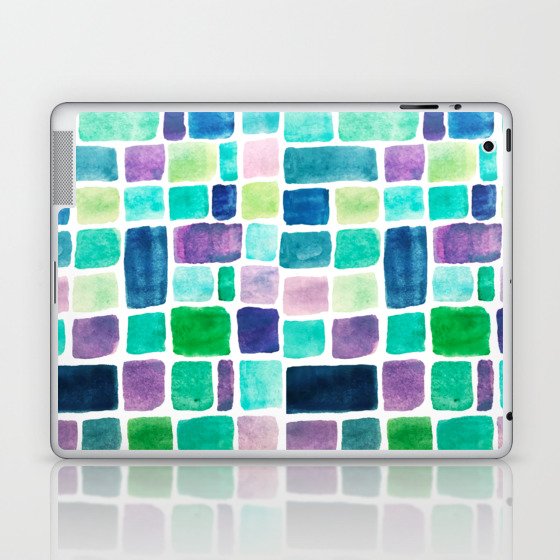 Cool Watercolor Blocks Laptop & iPad Skin