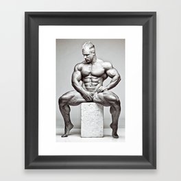 "Seated Nude" (001) Framed Art Print