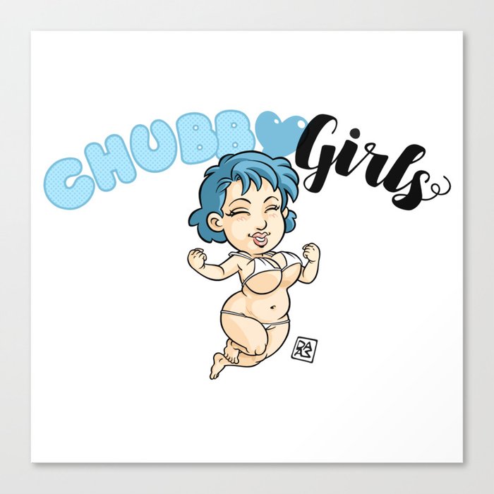 Chubby Girls "Blue one" Canvas Print