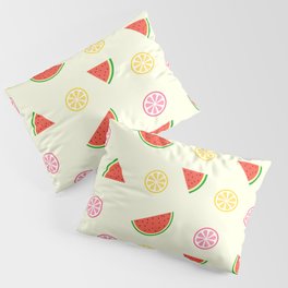Lemons and watermelons Pillow Sham | Fresh, Watermelon, Graphicdesign, Cool, Colorful, Refreshing, Decorative, Citrics, Lemon, Pattern 