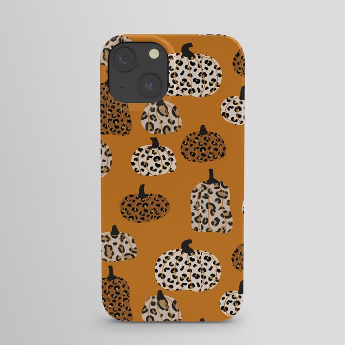 Leopard print pumpkins pattern - leopard pumpkins, halloween, fall, decor, fashion iPhone Case