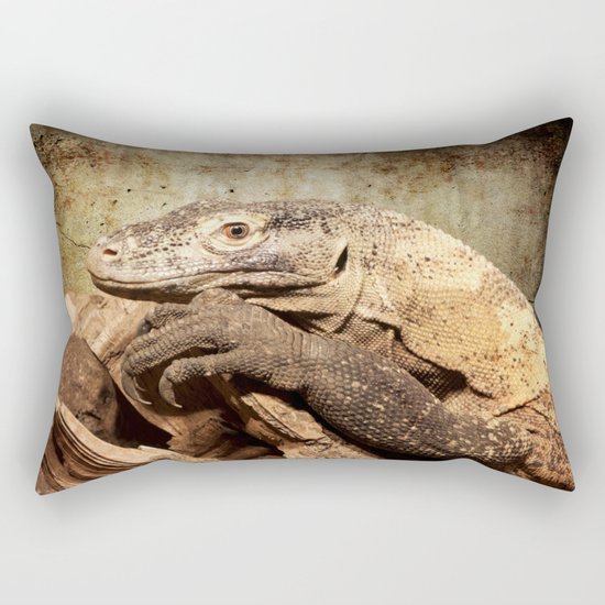 Komodo dragon- Wild reptile - predator - Animal Rectangular Pillow