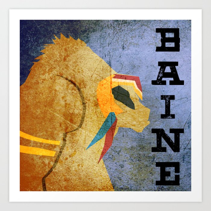 baine bloodhoof art print by digitalpainter society6