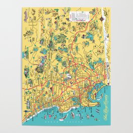 San Diego area map Poster