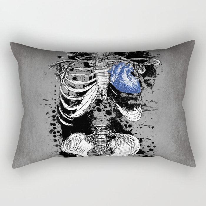 blue heart Rectangular Pillow
