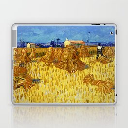 Vincent van Gogh "Corn Harvest in Provence" Laptop Skin