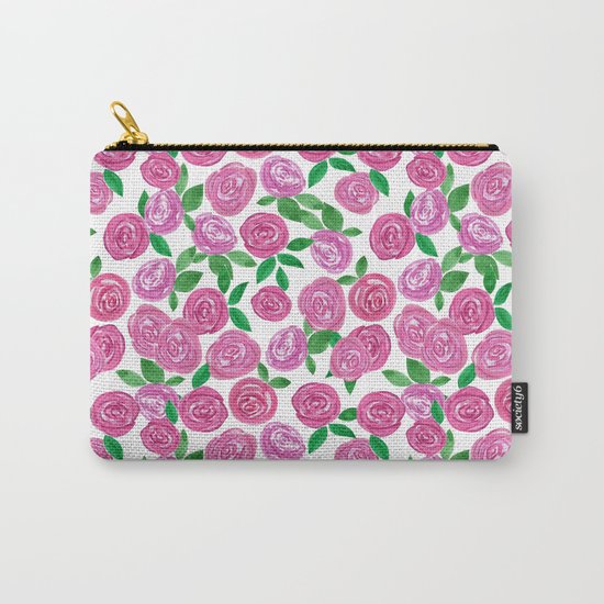 Watercolor red roses. Carry-All Pouch