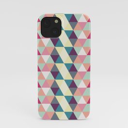 Colorful Triangle and diamond pattern Bright summer time iPhone Case