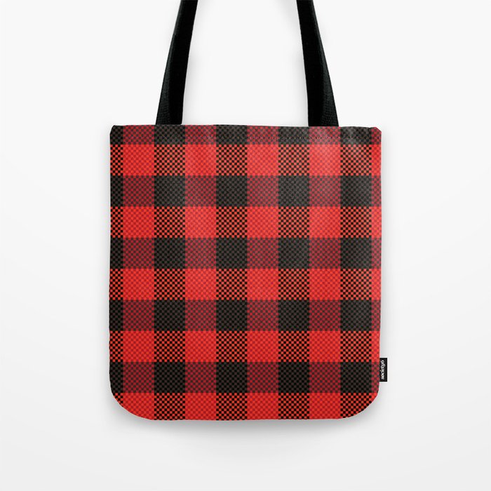 Pixel Plaid - Lumberjack Tote Bag