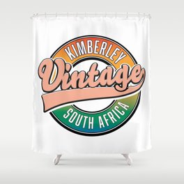 Kimberley south Africa vintage logo. Shower Curtain