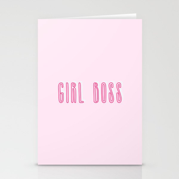 Girl boss power activated Stationery Cards