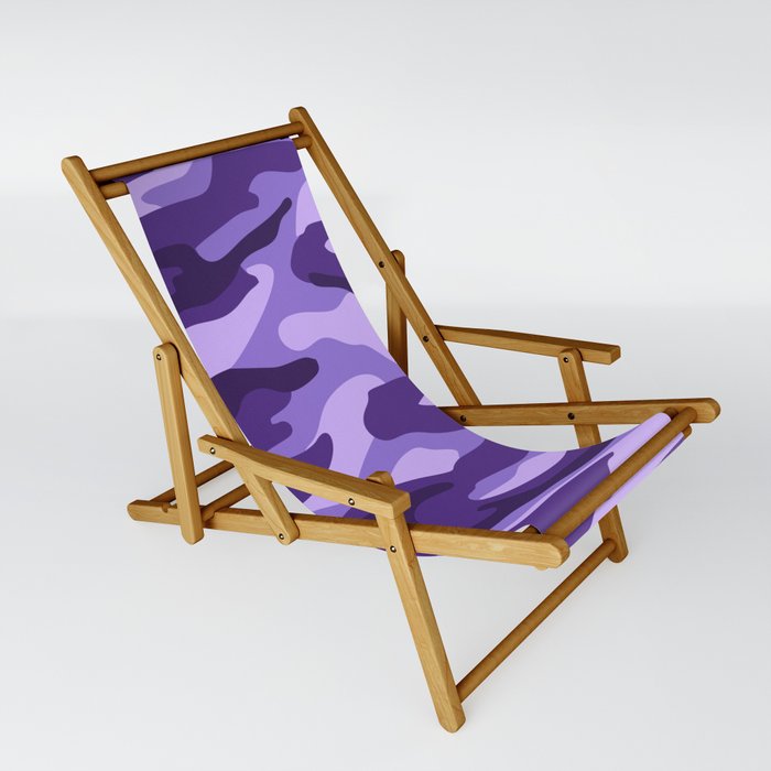 Camouflage Pattern Purple Colours Sling Chair