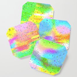 3D Psychedelic Pixel Glitch Artwork 2 Coaster
