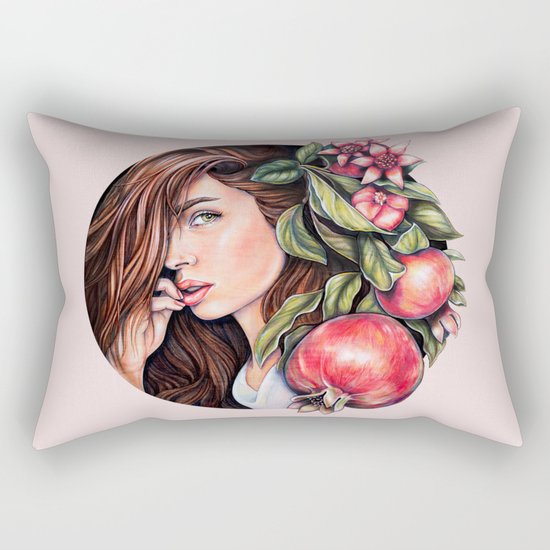 Pomegranate flowers Rectangular Pillow