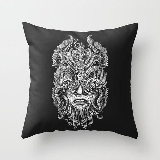 Queztalcoatl Throw Pillow