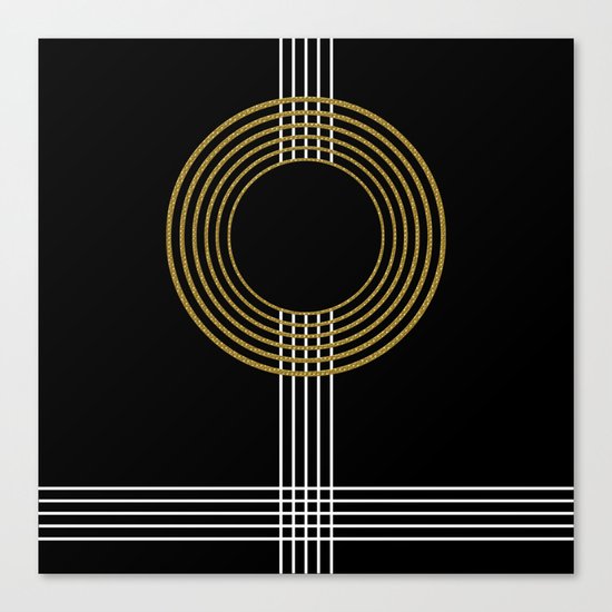 GUITAR IN ABSTRACT (geometric art deco) Canvas Print