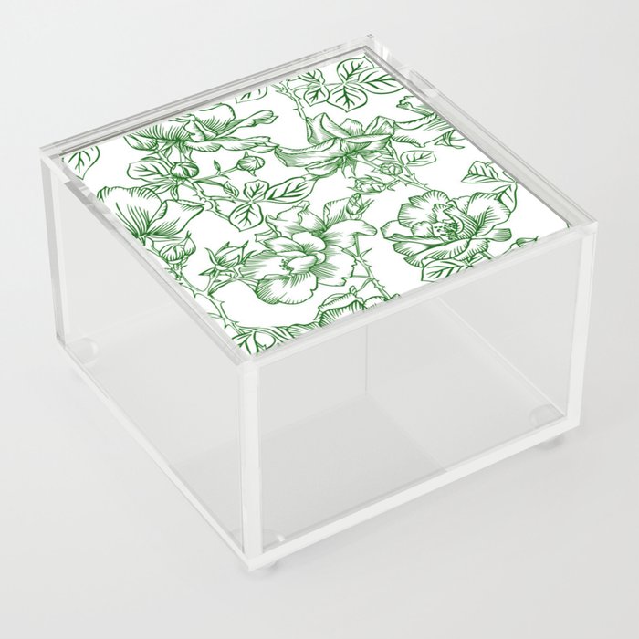Floral Line Drawing 3 Acrylic Box