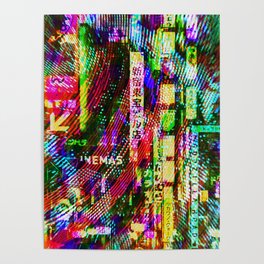 Neon dreams of Tokyo Nights Poster