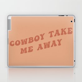 Rusty Orange Cowboy Take Me Away Laptop Skin