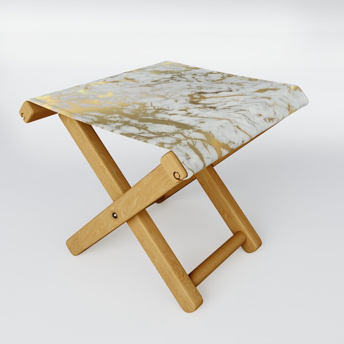 Gold marble Folding Stool