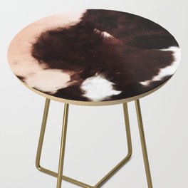 Dark Cowhide Fur (digitally created) Side Table