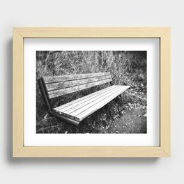Empty Bench Recessed Framed Print