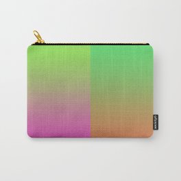 Bright Gradient Mi-Parti (Half And Half) Design! (Green, Pink, and Orange) Carry-All Pouch