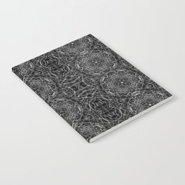 Liquid Light Series 23 ~ Grey Abstract Fractal Pattern Notebook