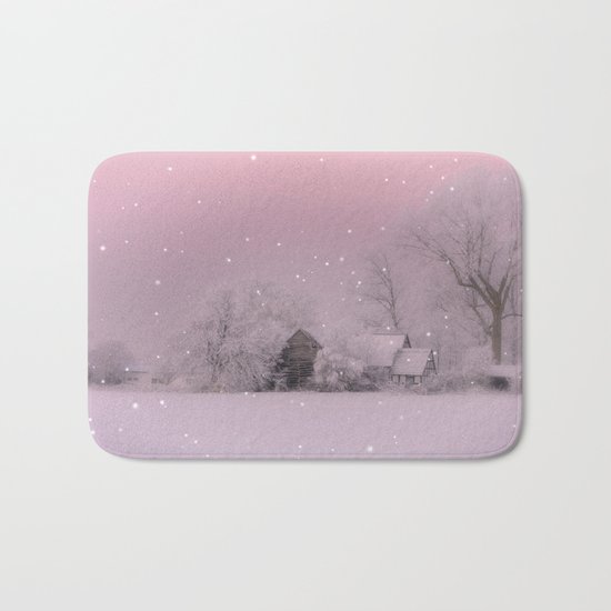 Cold Winter morning in Germany Bath Mat