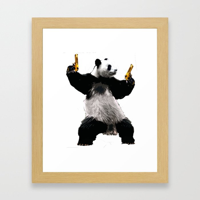 Gangster Panda Framed Art Print