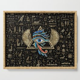 Egyptian Eye of Horus - Wadjet Ornament Serving Tray