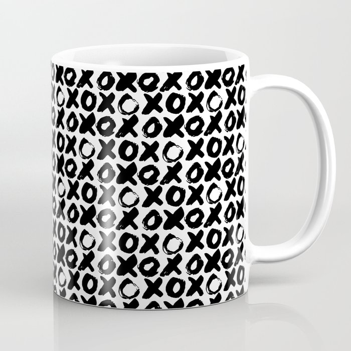 Black and White XOXO seamless pattern Coffee Mug