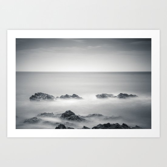 Silver sea Art Print