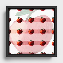 Red Apples Design Framed Canvas