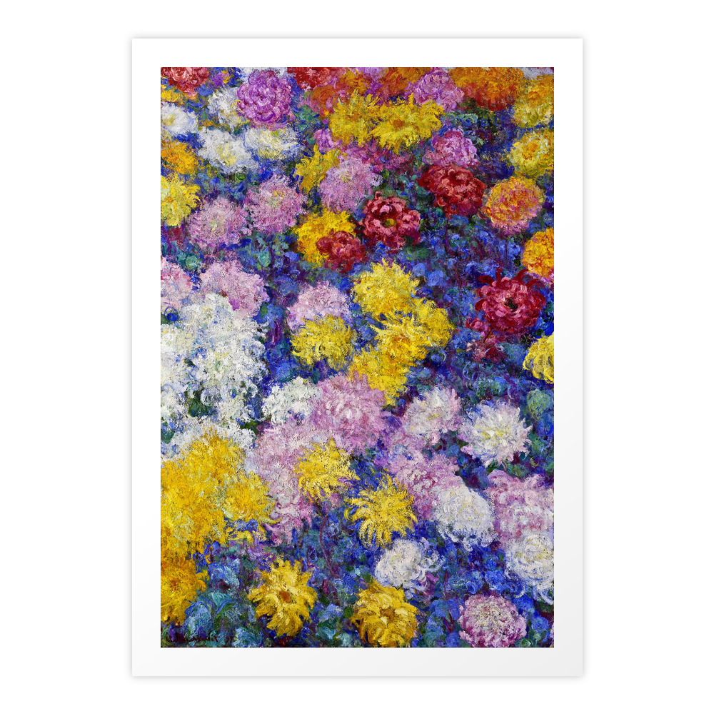 Claude Monet - Chrysanthemums Art Print by fineartpaintings