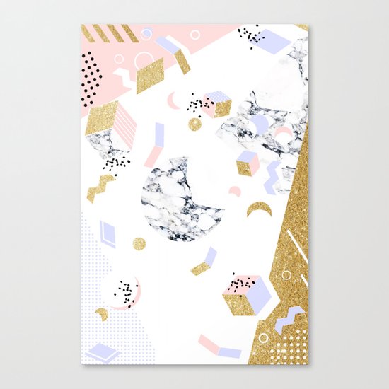 Marble Moon Abstraction #society6 #decor #buyart Canvas Print
