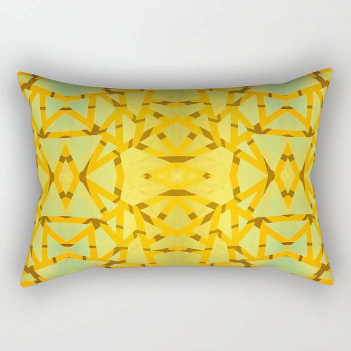 Eye Of the Shards Of Time Yellow Rectangular Pillow