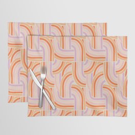 Rainbow Slide in Pink Orange and Lilac Placemat