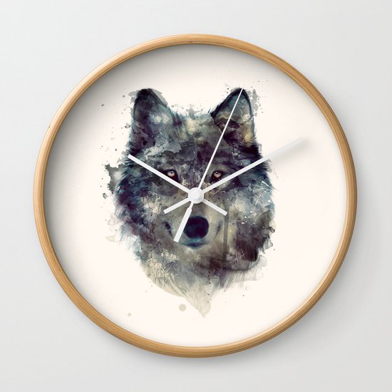 Wolf // Persevere Wall Clock