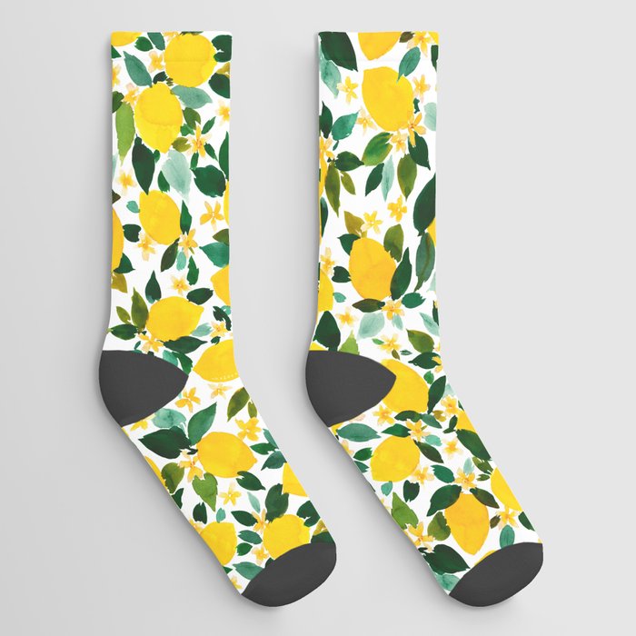 ZINGER Lemon Citrus Pattern Socks