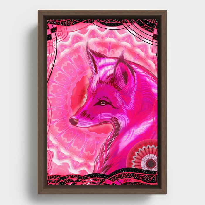 The Pink Fox Framed Canvas