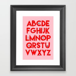 Alphabet Faces Framed Art Print