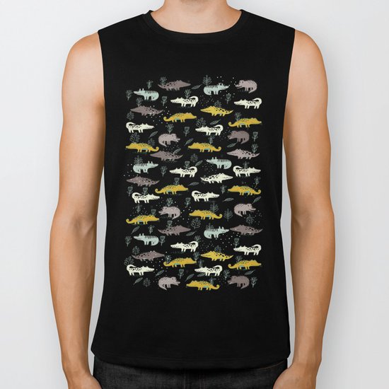 Cute Crocodiles Biker Tank