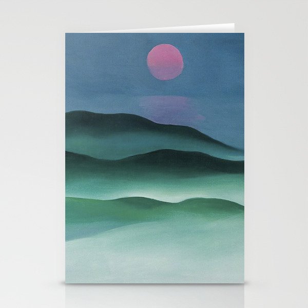 Pink Moon over Water (1924) by Georgia O'Keeffe Stationery Cards