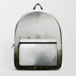 peaceful foggy day forest landscape photography Backpack