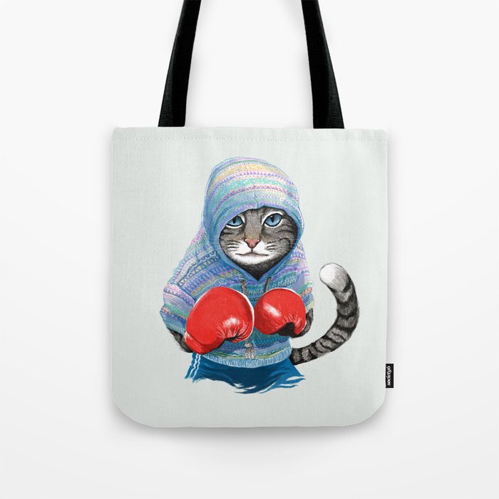 Boxing Cat Tote Bag